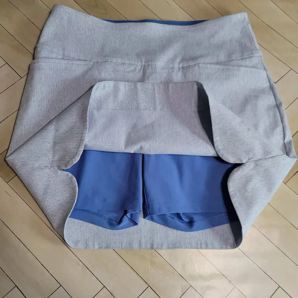S.C & Co. Light Blue Mini Tummy Control Activewear Skort Size Large